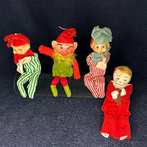 Elf on the Shelf, 4 vintage from the 1950’s. - Picture 1 of 4